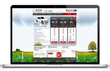 SOS Dansk Autohjælp hjemmeside